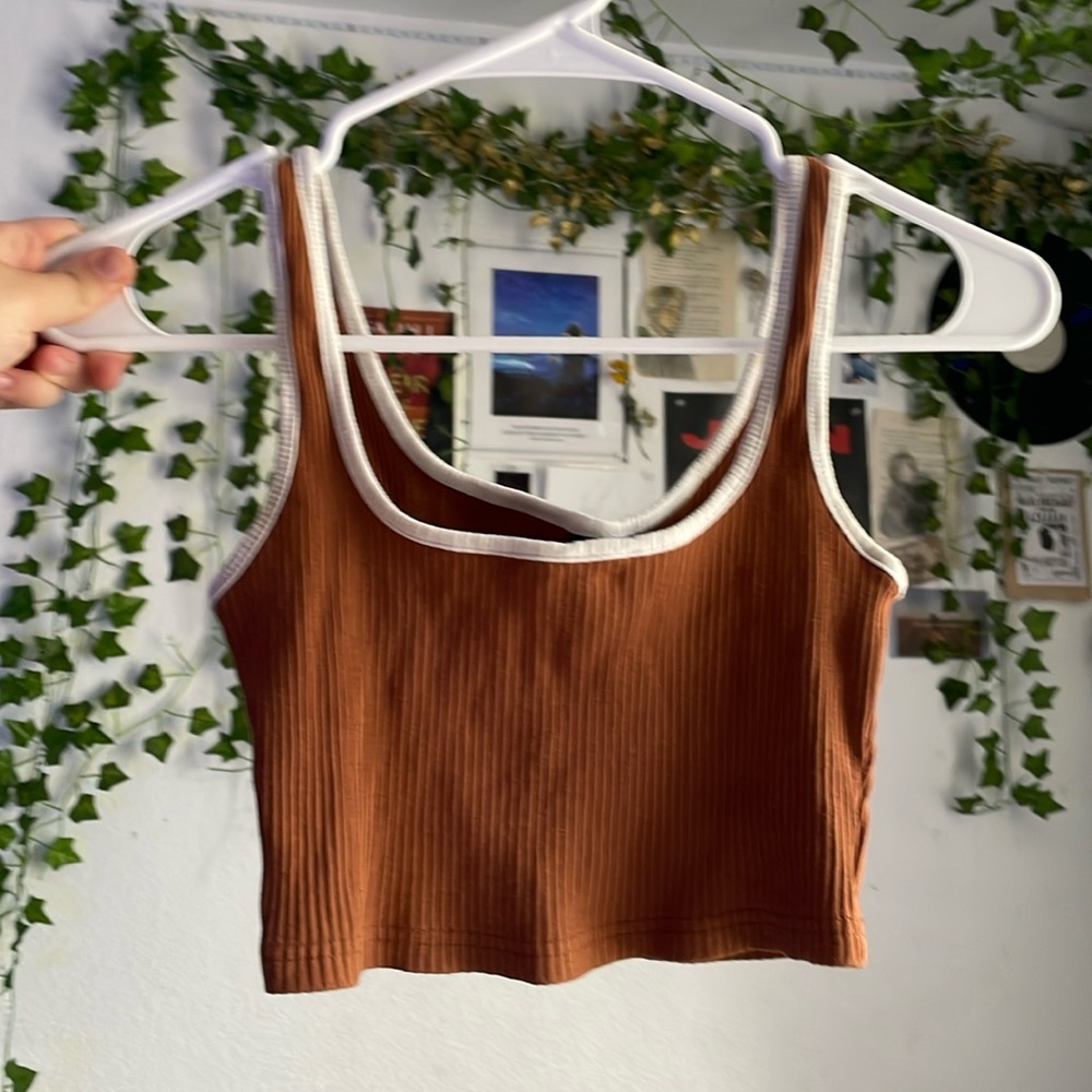 Brown SHEIN Crop Top
